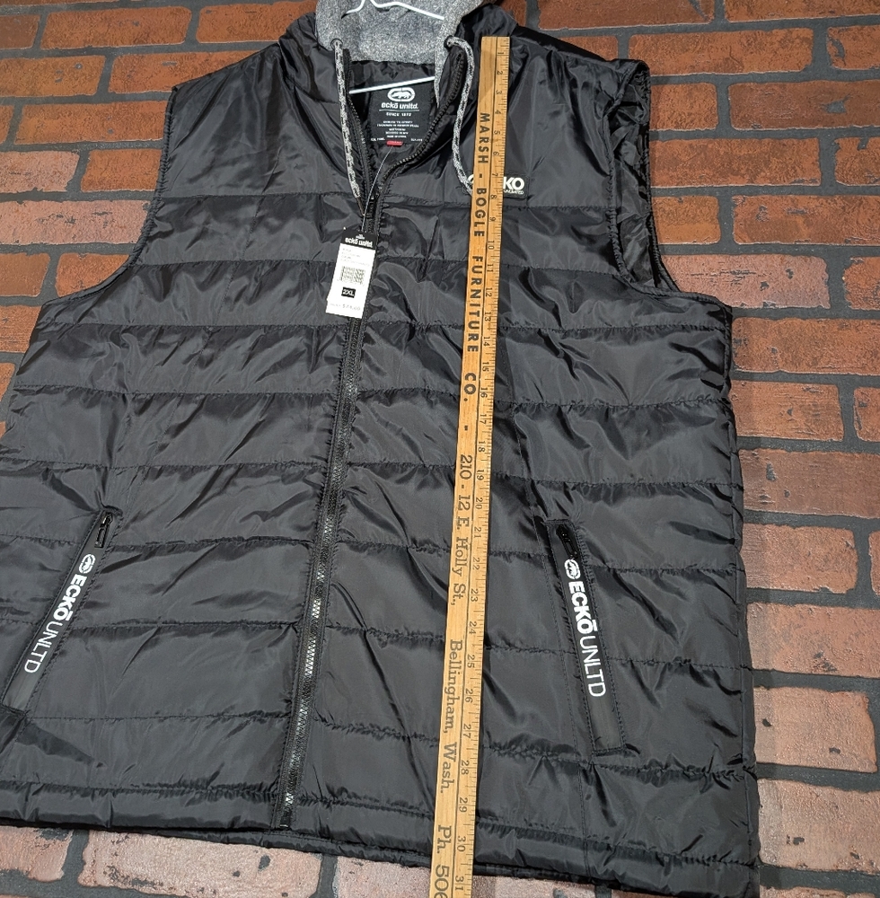 Ecko Unltd Men's XXL Sleek Puffer‎ Gilet - Picture 10 of 11
